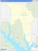 San Augustine County, TX Digital Map Basic Style